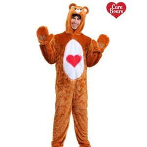 Care Bears Adult Unisex Tenderheart Bear Hooded Onesie Halloween Costume